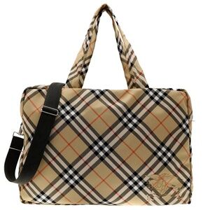 Burberry Classics Weekender Duffle Bag Large Check Canvas New